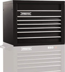 Proto - 6 Drawer Top Tool Chest - 34" Wide x 25-1/4" Deep x 27" High, Steel, Black - Industrial Tool & Supply
