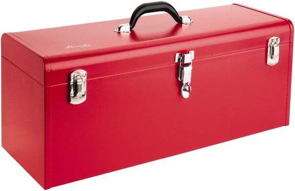 Kennedy - 1 Tray Tool Box - 24-1/8" Wide x 8-5/8" Deep x 9-3/4" High, Steel, Red - Industrial Tool & Supply