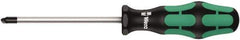 Wera - 3-1/8" Blade Length Tri-Point Screwdriver - Industrial Tool & Supply