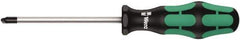 Wera - 3-1/8" Blade Length Tri-Point Screwdriver - Industrial Tool & Supply