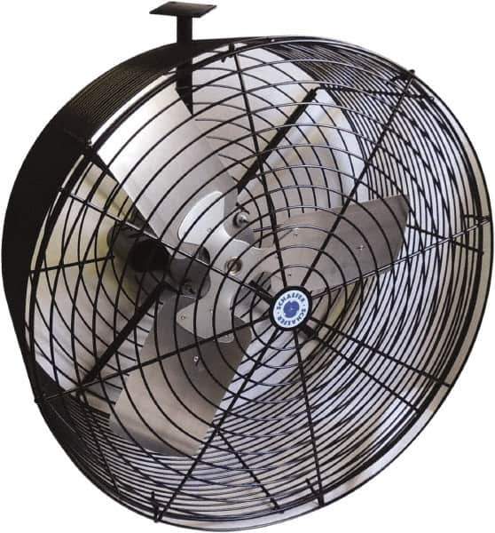 Schaefer Ventilation Equipment - 24" Blade, 1/2 hp, 7,860 CFM, Variable Speed Industrial Circulation Fan - Ceiling Mount, 1 Speed - Industrial Tool & Supply