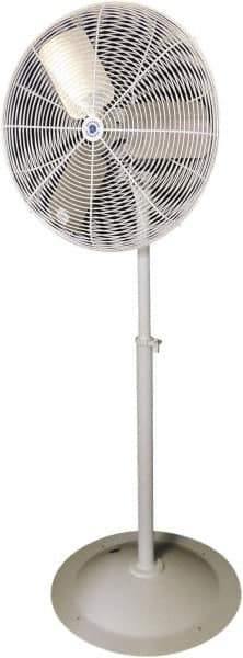 Schaefer Ventilation Equipment - 20" Blade, 1/4 hp, 3,400 & 4,100 CFM, Oscillating Industrial Circulation Fan - Pedestal, 2 Speed - Industrial Tool & Supply