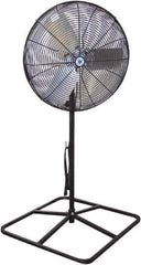 Schaefer Ventilation Equipment - 36" Blade, 1/2 hp, 8,750 & 12,120 CFM, Industrial Circulation Fan - Pedestal, 2 Speed - Industrial Tool & Supply