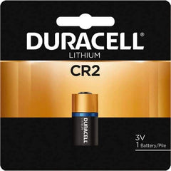 Duracell - Size CR2, Lithium, 1 Pack, Button & Coin Cell Battery - 3 Volts, Button Tab Terminal, CR17355, ANSI 5046LC Regulated - Industrial Tool & Supply
