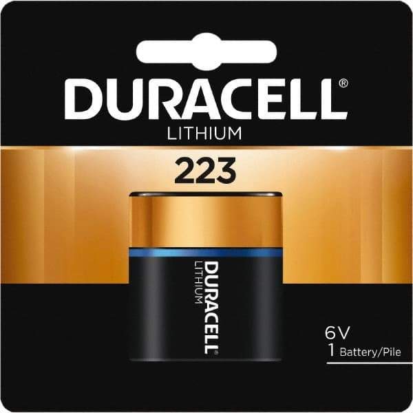 Duracell - Size 223A, Lithium, 1 Pack, Button & Coin Cell Battery - 6 Volts, Flat Terminal, CR-P2, ANSI 5024LC Regulated - Industrial Tool & Supply