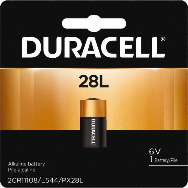 Duracell - Size 28L, Lithium, 1 Pack, Standard Battery - 6 Volts, Button Tab Terminal, 2CR11108, ANSI 1406LC Regulated - Industrial Tool & Supply