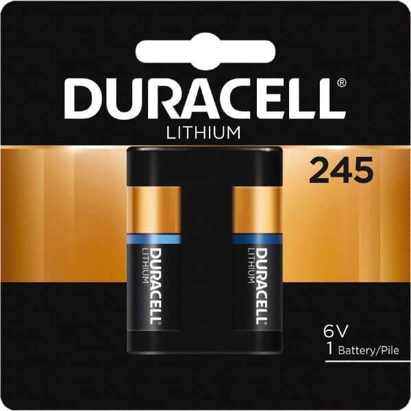 Duracell - Size 245, Lithium, 1 Pack, Button & Coin Cell Battery - 6 Volts, Flat Terminal, 2CR5, ANSI 5032LC Regulated - Industrial Tool & Supply