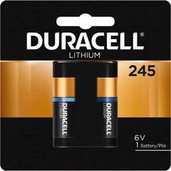 Duracell - Size 245, Lithium, 1 Pack, Button & Coin Cell Battery - 6 Volts, Flat Terminal, 2CR5, ANSI 5032LC Regulated - Industrial Tool & Supply