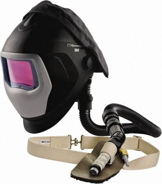 3M - Size Adjustable, Adjustable SAR System - Hard Hat with Face Shield Headgear, Welding Window, Auto Darkening Filter, Use for Welding - Industrial Tool & Supply