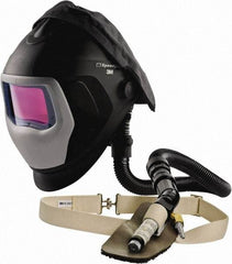 3M - Size Adjustable, Adjustable SAR System - Hard Hat with Face Shield Headgear, Welding Window, Auto Darkening Filter, Use for Welding - Industrial Tool & Supply