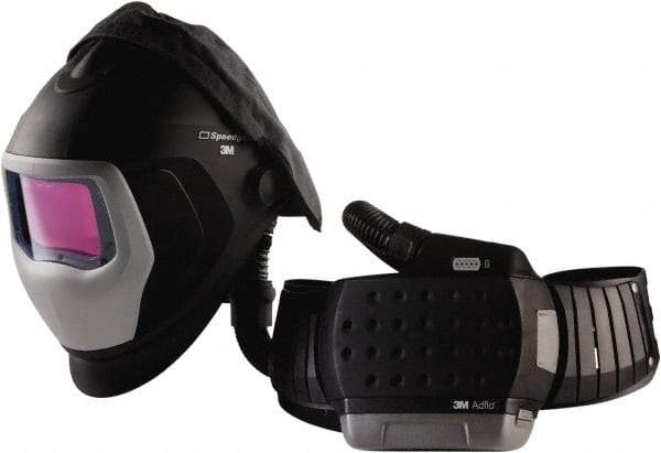 3M - Size Adjustable, Adjustable PAPR System - Hard Hat with Face Shield Headgear, Welding Window, Auto Darkening Filter, Use for Welding - Industrial Tool & Supply