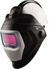 3M - 4.2" Window Width x 2.1" Window Height, 5, 8 to 13 Shade Auto-Darkening Lens, Front Lift Welding Helmet with Hard Hat - Black PPA - Industrial Tool & Supply