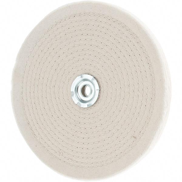 Value Collection - 8" Diam x 1/2" Thick Unmounted Buffing Wheel - 50 Ply, Polishing, 1" Arbor Hole, Hard Density - Industrial Tool & Supply