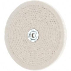 Value Collection - 8" Diam x 1/2" Thick Unmounted Buffing Wheel - 50 Ply, Polishing, 1" Arbor Hole, Hard Density - Industrial Tool & Supply
