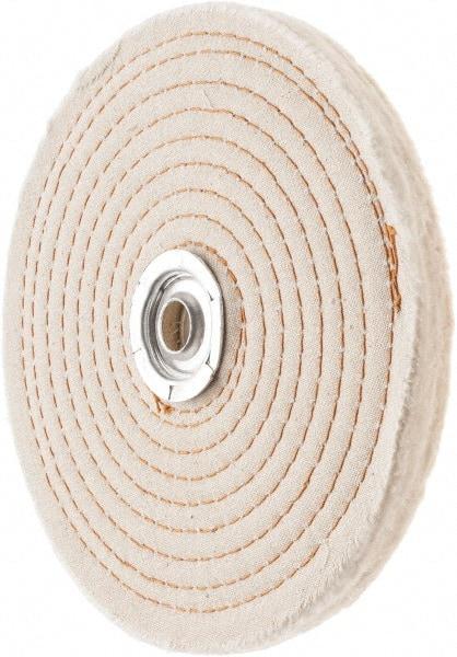 Value Collection - 6" Diam x 1/2" Thick Unmounted Buffing Wheel - 50 Ply, Polishing, 1" Arbor Hole, Hard Density - Industrial Tool & Supply