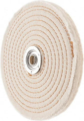 Value Collection - 6" Diam x 1/2" Thick Unmounted Buffing Wheel - 50 Ply, Polishing, 1" Arbor Hole, Hard Density - Industrial Tool & Supply