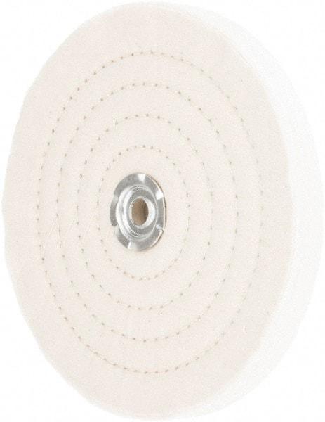 Value Collection - 8" Diam x 3/4" Thick Unmounted Buffing Wheel - 60 Ply, Polishing, 1" Arbor Hole, Medium Density - Industrial Tool & Supply