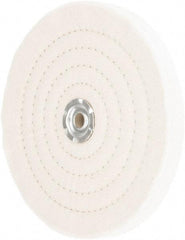 Value Collection - 8" Diam x 3/4" Thick Unmounted Buffing Wheel - 60 Ply, Polishing, 1" Arbor Hole, Medium Density - Industrial Tool & Supply