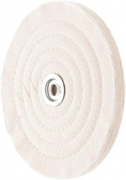 Value Collection - 8" Diam x 1/2" Thick Unmounted Buffing Wheel - 50 Ply, Polishing, 1" Arbor Hole, Medium Density - Industrial Tool & Supply