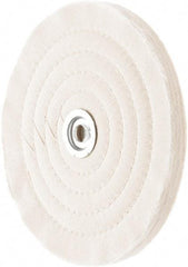 Value Collection - 8" Diam x 1/2" Thick Unmounted Buffing Wheel - 50 Ply, Polishing, 1" Arbor Hole, Medium Density - Industrial Tool & Supply