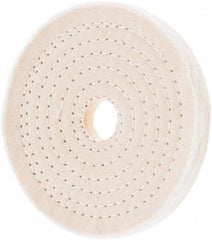 Value Collection - 6" Diam x 1/2" Thick Unmounted Buffing Wheel - 50 Ply, Polishing, 1" Arbor Hole, Hard Density - Industrial Tool & Supply