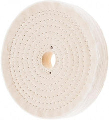 Value Collection - 7" Diam x 1" Thick Unmounted Buffing Wheel - 80 Ply, Polishing, 1" Arbor Hole, Hard Density - Industrial Tool & Supply