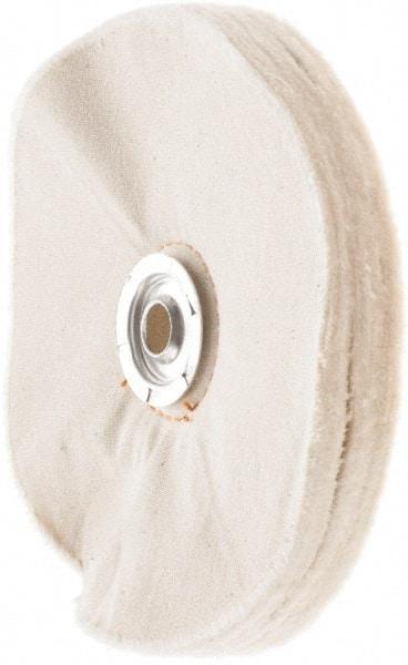 Value Collection - 6" Diam x 1/2" Thick Unmounted Buffing Wheel - 50 Ply, Polishing, 1" Arbor Hole, Soft Density - Industrial Tool & Supply