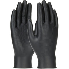 ‎67-246/XXL Disposable Gloves - Ambi-Dex Grippaz Industrial - Black - 6 Mil Nitrile - Fish Scale - 50/box - Exact Industrial Supply