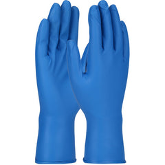 ‎67-308/L Disposable Gloves - Ambi-Dex Grippaz Food Plus - Blue - 8 Mil Nitrile - Fish Scale Grip - 48/Bg - Exact Industrial Supply