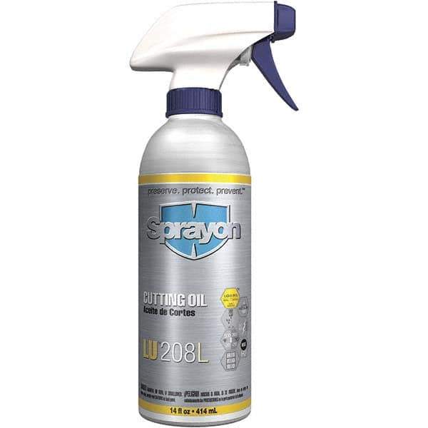 Sprayon - Sprayon, 14 oz Bottle Cutting Fluid - Straight Oil, For Drilling, Cutting, Threading, Sawing, Reaming, Broaching, Grinding - Industrial Tool & Supply