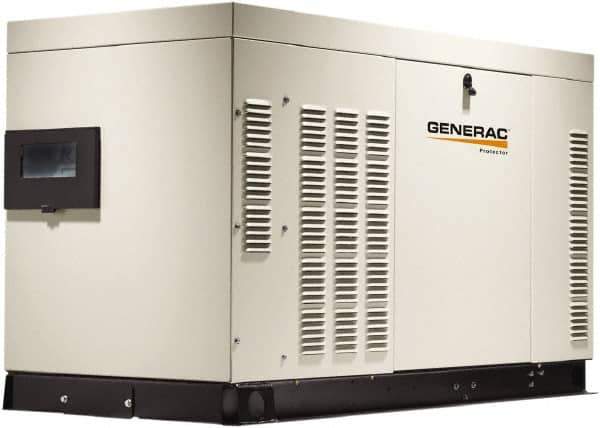 Generac Power - 3 Phase LP & NG Liquid Cooled Standby Power Generator without Transfer Switch - 120/208 V, 22 kW, OHVI, Bisque Aluminum Enclosure, Use 129.7 (LP) & 342 (NG) to Fuel - Industrial Tool & Supply