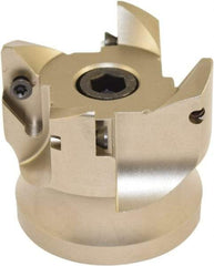 Millstar - 4 Inserts, 66mm Cut Diam, 27mm Arbor Diam, Indexable Square-Shoulder Face Mill - 0/90° Lead Angle, 60mm High, VCGT Insert Compatibility, Series ASMN - Industrial Tool & Supply