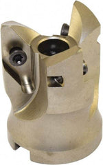 Millstar - 3 Inserts, 42mm Cut Diam, 16mm Arbor Diam, Indexable Square-Shoulder Face Mill - 0/90° Lead Angle, 55mm High, VCGT Insert Compatibility, Series ASMN - Industrial Tool & Supply