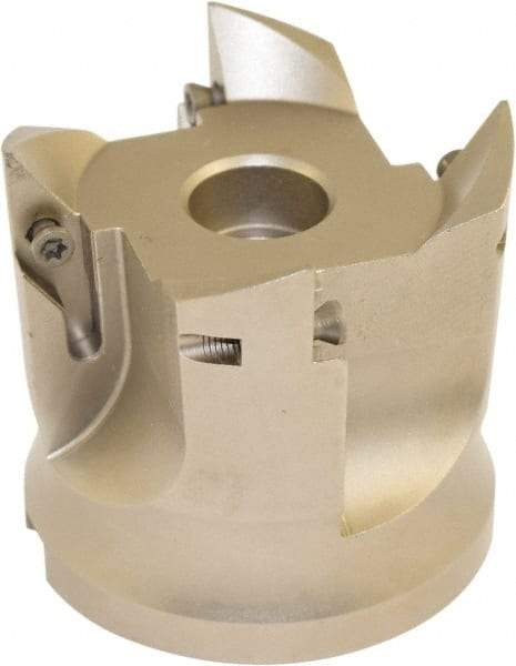Millstar - 4 Inserts, 63mm Cut Diam, 22mm Arbor Diam, Indexable Square-Shoulder Face Mill - 93° Lead Angle, 60mm High, VCGT Insert Compatibility, Series ASMC - Industrial Tool & Supply