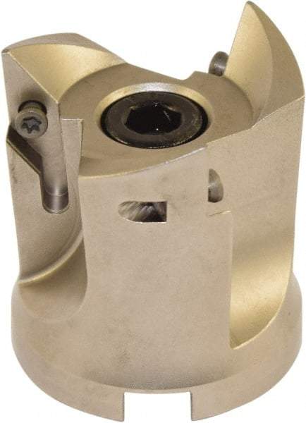 Millstar - 3 Inserts, 2" Cut Diam, 3/4" Arbor Diam, Indexable Square-Shoulder Face Mill - 93° Lead Angle, 2-1/8" High, VCGT Insert Compatibility, Series ASMC - Industrial Tool & Supply
