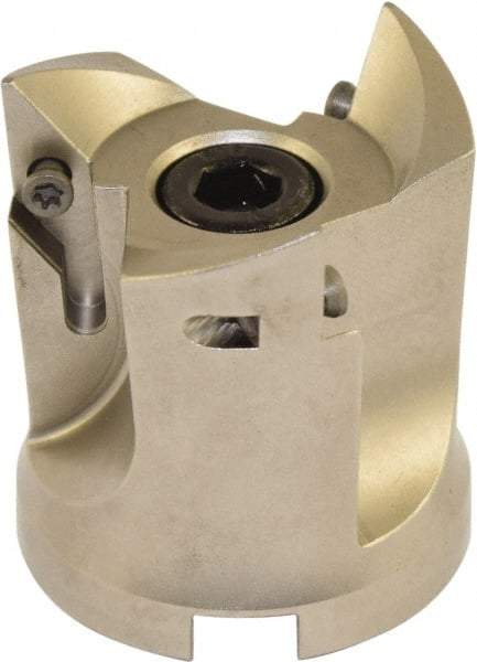 Millstar - 3 Inserts, 50mm Cut Diam, 22mm Arbor Diam, Indexable Square-Shoulder Face Mill - 93° Lead Angle, 55mm High, VCGT Insert Compatibility, Series ASMC - Industrial Tool & Supply