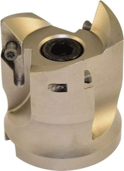 Millstar - 3 Inserts, 50mm Cut Diam, 22mm Arbor Diam, Indexable Square-Shoulder Face Mill - 0/90° Lead Angle, 55mm High, VCGT Insert Compatibility, Series ASMN - Industrial Tool & Supply