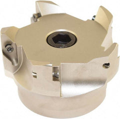 Millstar - 5 Inserts, 80mm Cut Diam, 27mm Arbor Diam, Indexable Square-Shoulder Face Mill - 0/90° Lead Angle, 60mm High, VCGT Insert Compatibility, Series ASMN - Industrial Tool & Supply