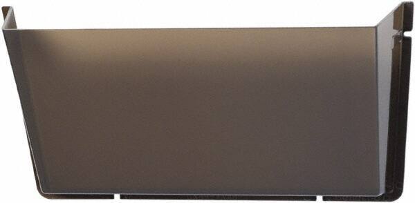 Deflect-o - 14-1/2" Wide x 6-1/2" High x 3" Deep Plastic Wall File - 1 Compartment, Smoke - Industrial Tool & Supply
