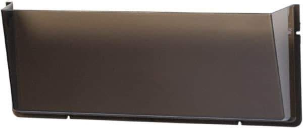 Deflect-o - 17-1/2" Wide x 6-1/2" High x 3" Deep Plastic Wall File - 1 Compartment, Smoke - Industrial Tool & Supply