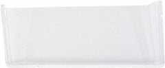 Deflect-o - 17-1/2" Wide x 6-1/2" High x 3" Deep Plastic Wall File - 1 Compartment, Clear - Industrial Tool & Supply