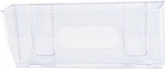 Deflect-o - 15" Wide x 6-3/8" High x 3" Deep Plastic Wall File - 1 Compartment, Clear - Industrial Tool & Supply