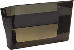 Deflect-o - 13" Wide x 7" High x 4" Deep Plastic Wall File - 1 Compartment, Smoke - Industrial Tool & Supply