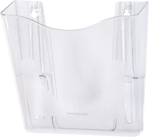 Deflect-o - 10-1/4" Wide x 10" High x 4" Deep Plastic Wall File - 1 Compartment, Clear - Industrial Tool & Supply