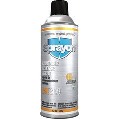 Sprayon - 12 Ounce Aerosol Can, Clear, General Purpose Mold Release - Silicone Composition - Industrial Tool & Supply