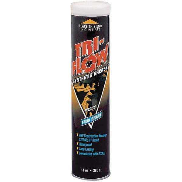 Tri-Flow - 14 oz Cartridge Synthetic High Temperature Grease - Translucent White, Food Grade & High Temperature, 400°F Max Temp, NLGIG 2, - Industrial Tool & Supply