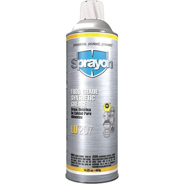 Sprayon - 20 oz Aerosol Synthetic General Purpose Grease - Amber, Food Grade, 325°F Max Temp, NLGIG 2, - Industrial Tool & Supply