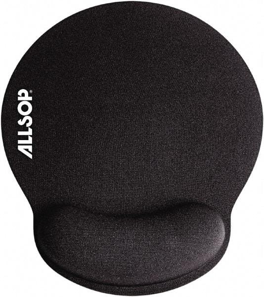 Allsop - 7-1/4" x 8-1/4" Black Mouse Pad - Use with Mouse - Industrial Tool & Supply
