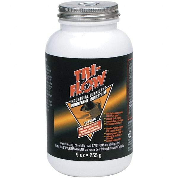 Tri-Flow - 9 oz Jar Food Grade Anti-Seize Lubricant - Synthetic with PTFE, 1,800°F Off-White, Food Grade, Water Resistant - Industrial Tool & Supply