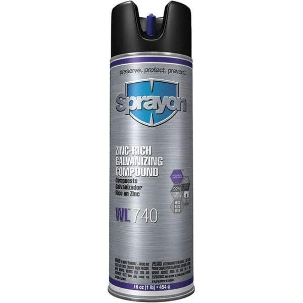 Sprayon - 14 oz Zinc Cold Galvanizing Compound - Comes in Aerosol - Industrial Tool & Supply